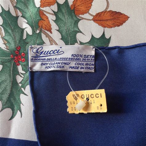 vintage gucci scarf tags|vintage Gucci handkerchief.